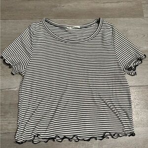 Caution to the Wind Lettuce Ribbed Cropped Tshirt